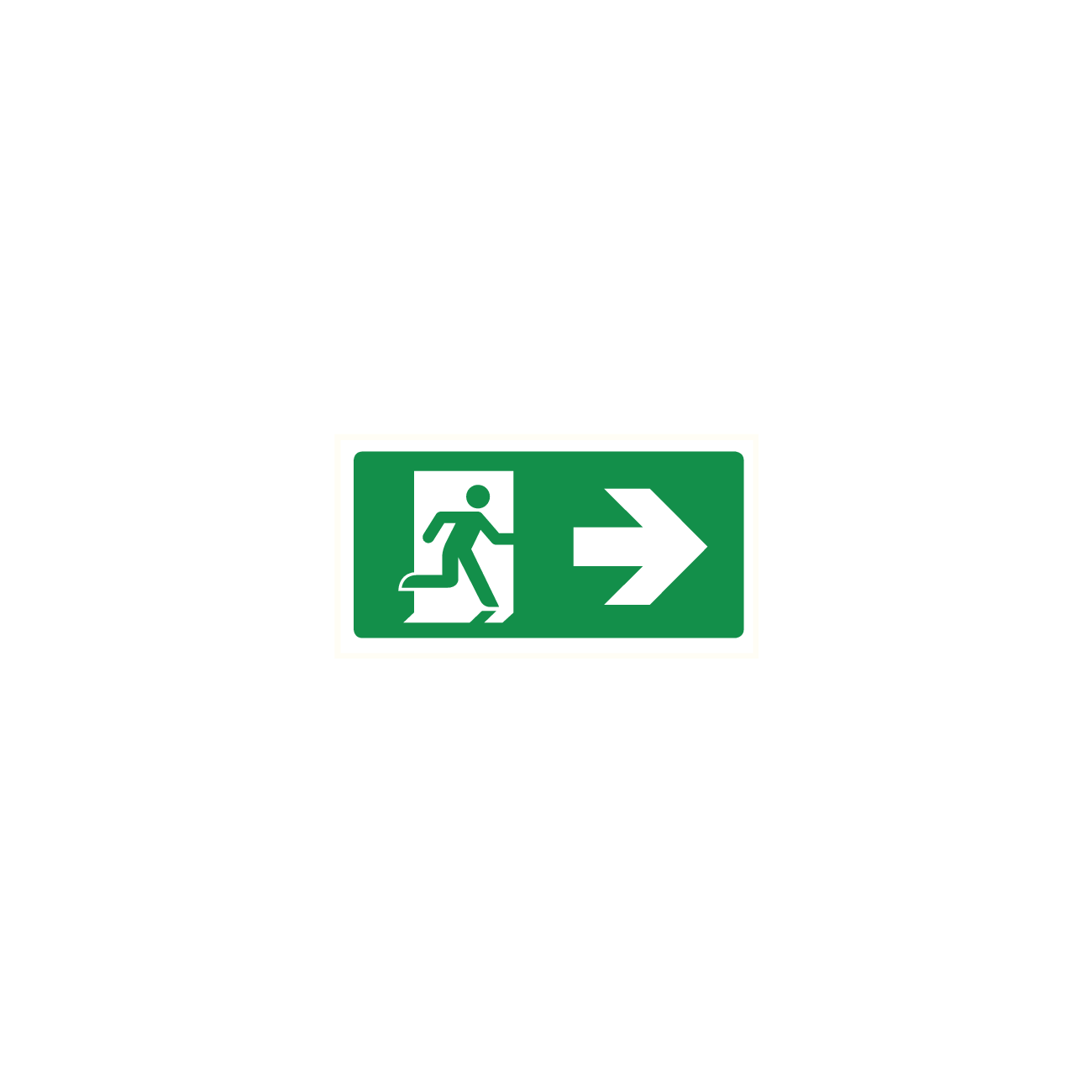 Pictogram Bord Nooduitgang Rechts 150 X 300 Mm ESE International