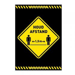 Afstand houden raamsticker Afstand houden raamsticker