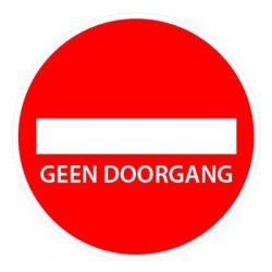 Geen doorgang Geen doorgang