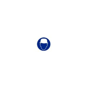 Pictogram sticker Veiligheidshelm verplicht 200mm