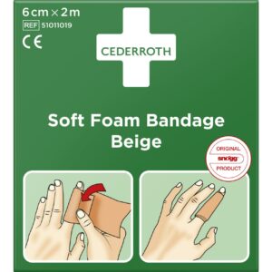 Cederroth soft foam bandage beige 6 cm x 2 m
