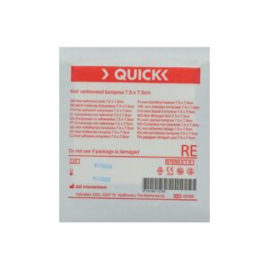 Quick niet verklevend kompres 7,5 x 7,5 cm (1/16)